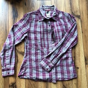 The North Face Button Women’s Plaid Size Medium